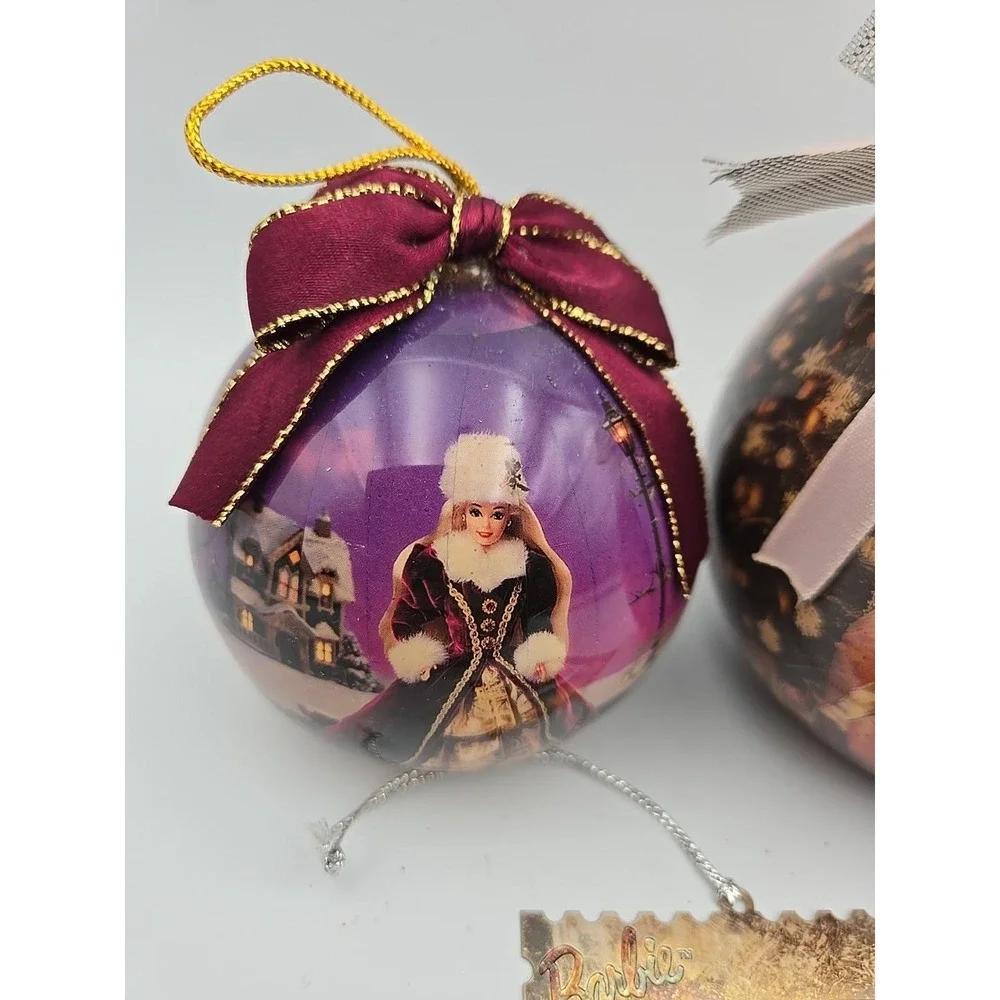 Vintage Mattel Barbie Christmas Holiday‎ Ornaments Lot of 3